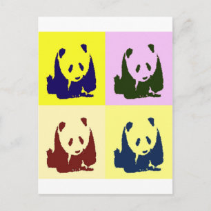 Pop Art Baby Pandas Briefkaart
