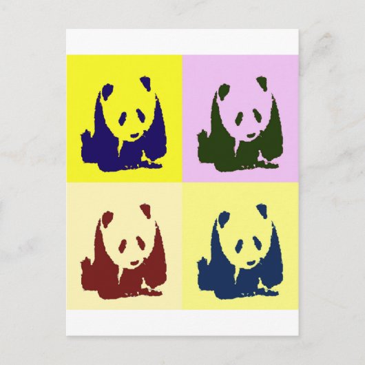 Pop Art Baby Pandas Briefkaart (Voorkant)