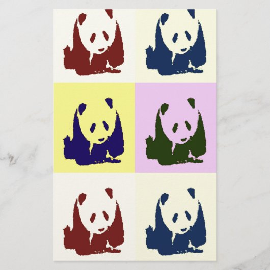 Pop Art Baby Panda's Briefpapier (Voorkant)