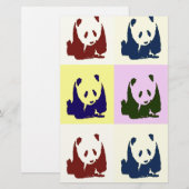Pop Art Baby Panda's Briefpapier (Voorkant / Achterkant)