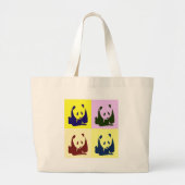 Pop Art Baby Pandas Grote Tote Bag (Voorkant)