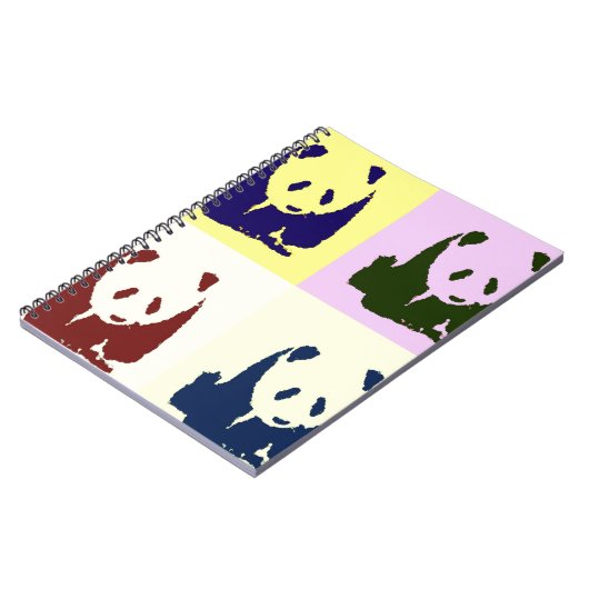 Pop Art Baby Pandas Notitieboek (Linkerzijde)