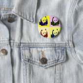 Pop Art Baby Pandas Ronde Button 5,7 Cm (In situ)