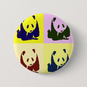 Pop Art Baby Pandas Ronde Button 5,7 Cm