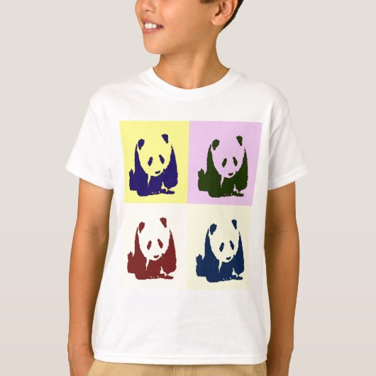 Pop Art Baby Pandas T-shirt (Voorkant)