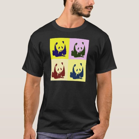 Pop Art Baby Pandas T-shirt (Voorkant)
