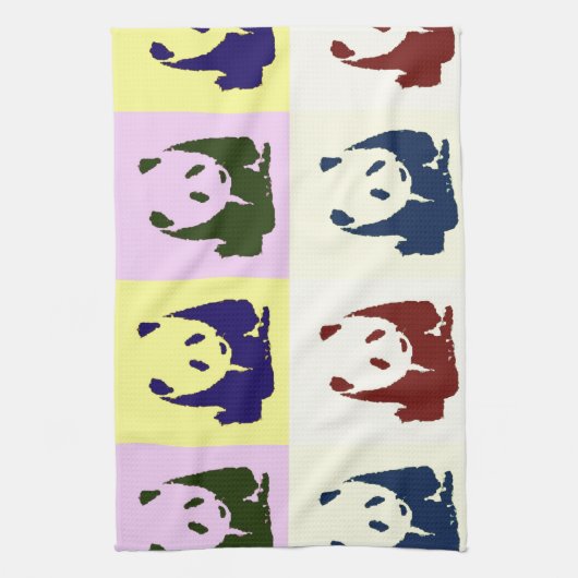 Pop Art Baby Pandas Theedoek (Verticaal)