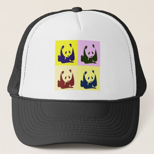 Pop Art Baby Pandas Trucker Pet (Voorkant)