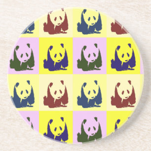 Pop Art Baby Pandas Zandsteen Onderzetter