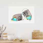 Pop Art Baby Shoes Poster (Keuken)