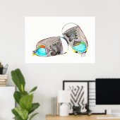 Pop Art Baby Shoes Poster (Thuiskantoor)