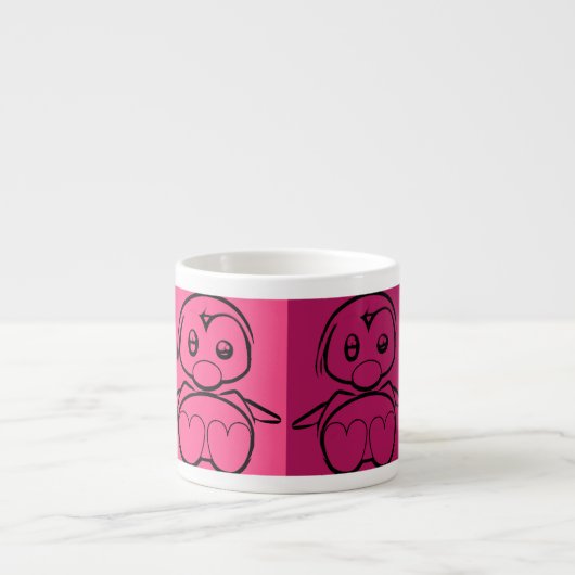Pop Art Baby Tux Espresso Mok (Voorkant)