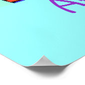 pop art baby zebra aanpasbaar poster (Hoek)