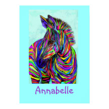 pop art baby zebra aanpasbaar poster