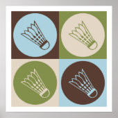 Pop Art Badminton Poster (Voorkant)