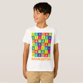 Pop Art Badminton T-shirt (Voorkant volledig)