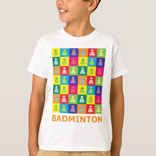 Pop Art Badminton T-shirt (Voorkant)