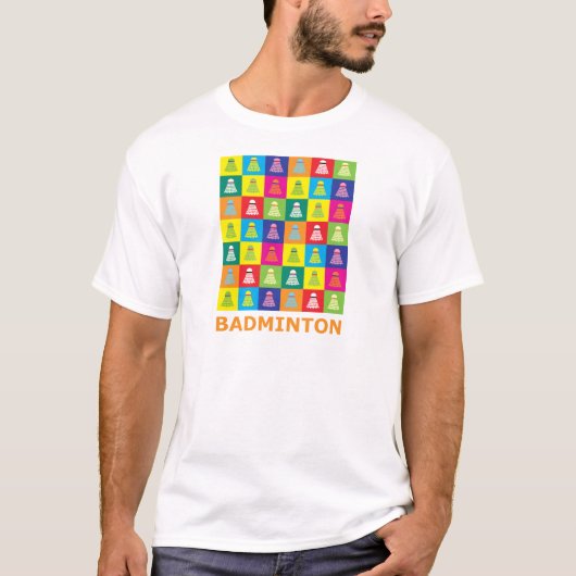 Pop Art Badminton T-shirt (Voorkant)