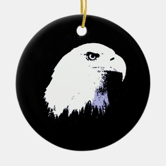 Pop Art Bald Eagle Keramisch Ornament (Voorkant)