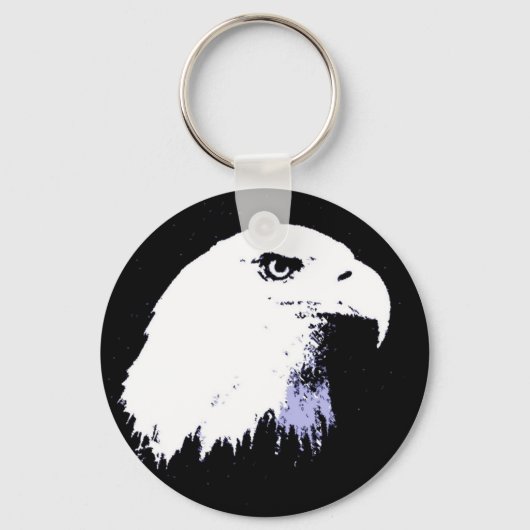 Pop Art Bald Eagle Sleutelhanger (Voorkant)