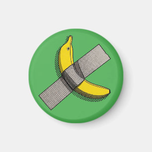 Pop Art Banaan en Duct Tape Grafiek met Halftone Magneet