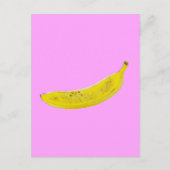 Pop Art Banaan roze achtergrond Briefkaart (Voorkant)