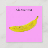 Pop Art Banaan Roze Achtergrond Gepersonaliseerd Informatiekaartje (Voorkant)