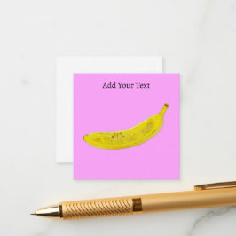Pop Art Banaan Roze Achtergrond Gepersonaliseerd Informatiekaartje
