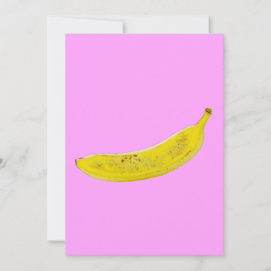 Pop Art Banaan roze achtergrond Kaart (Voorkant)