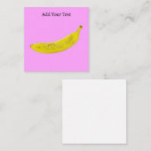 Pop Art Banaan Roze Achtergrond Persoonlijk Notitiekaartje (Voorkant / Achterkant)