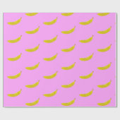 Pop Art Banana in geel Cadeaupapier (Vlak)