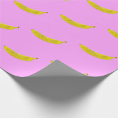 Pop Art Banana in geel Cadeaupapier (Hoek)