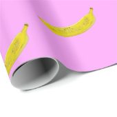 Pop Art Banana in geel Cadeaupapier (Rol Hoek)
