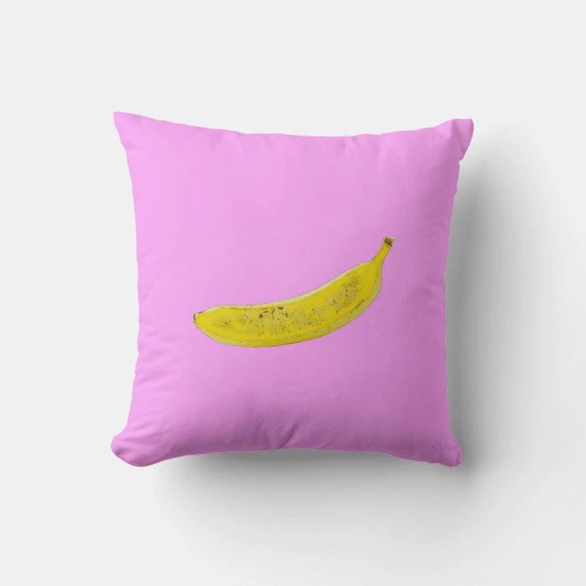 Pop Art Banana in geel Kussen (Voorkant)