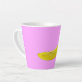 Pop Art Banana in geel Latte Mok (Linkerhoek)