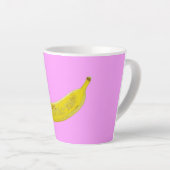 Pop Art Banana in geel Latte Mok (Rechterhoek)