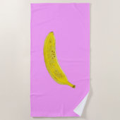Pop Art Banana in geel Strandlaken (Voorkant)