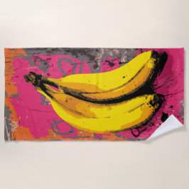 Pop Art Bananas with Urban Splash Background Strandlaken