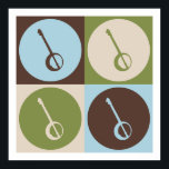 Pop Art Banjo Poster<br><div class="desc">Pop Art Banjo. Geniet van dit leuke ontwerp met je hobby,  beroep of obsessie voor geweldige t-shirts,  stickers en nog veel meer. Ze maken ook geweldige cadeautjes!</div>