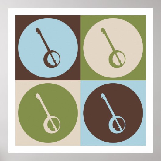 Pop Art Banjo Poster (Voorkant)