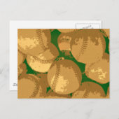 Pop Art Baseball Briefkaart (Voorkant / Achterkant)