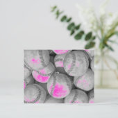 Pop Art Baseball Briefkaart (Staand voorkant)