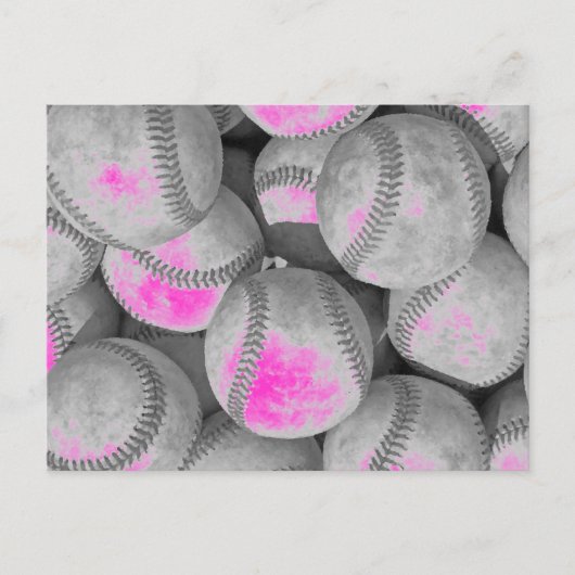 Pop Art Baseball Briefkaart (Voorkant)