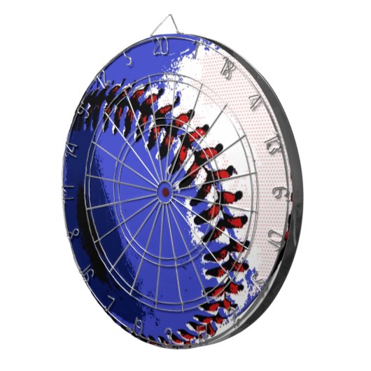 Pop Art Baseball Dartbord (Voorkant Rechts)
