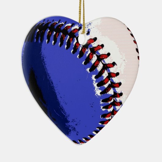Pop Art Baseball Keramisch Ornament (Rechts)