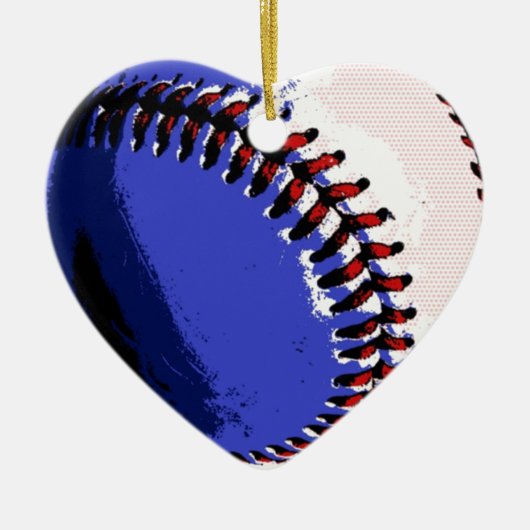 Pop Art Baseball Keramisch Ornament (Voorkant)