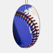 Pop Art Baseball Keramisch Ornament (Links)