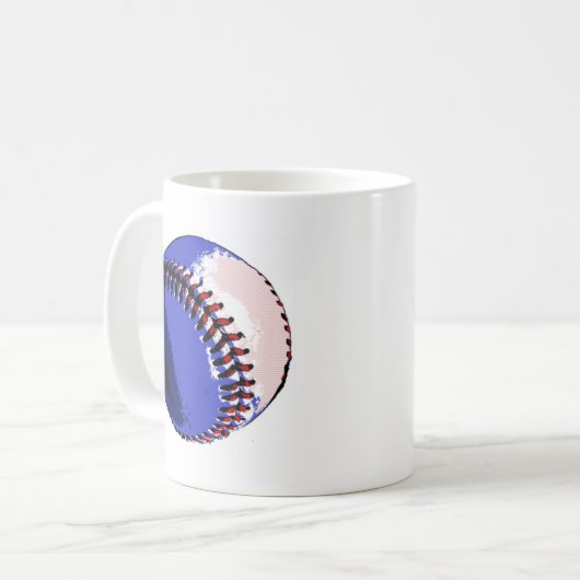 Pop Art Baseball Koffiemok (Voorkant links)