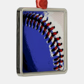 Pop Art Baseball Metalen Ornament (Rechts)