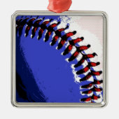 Pop Art Baseball Metalen Ornament (Voorkant)